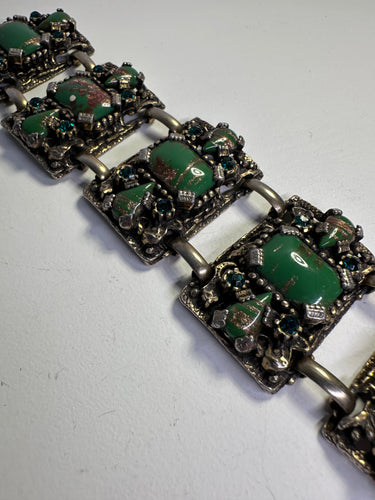1940s Green Glass and Rhinestone Set Bloomers and Frocks